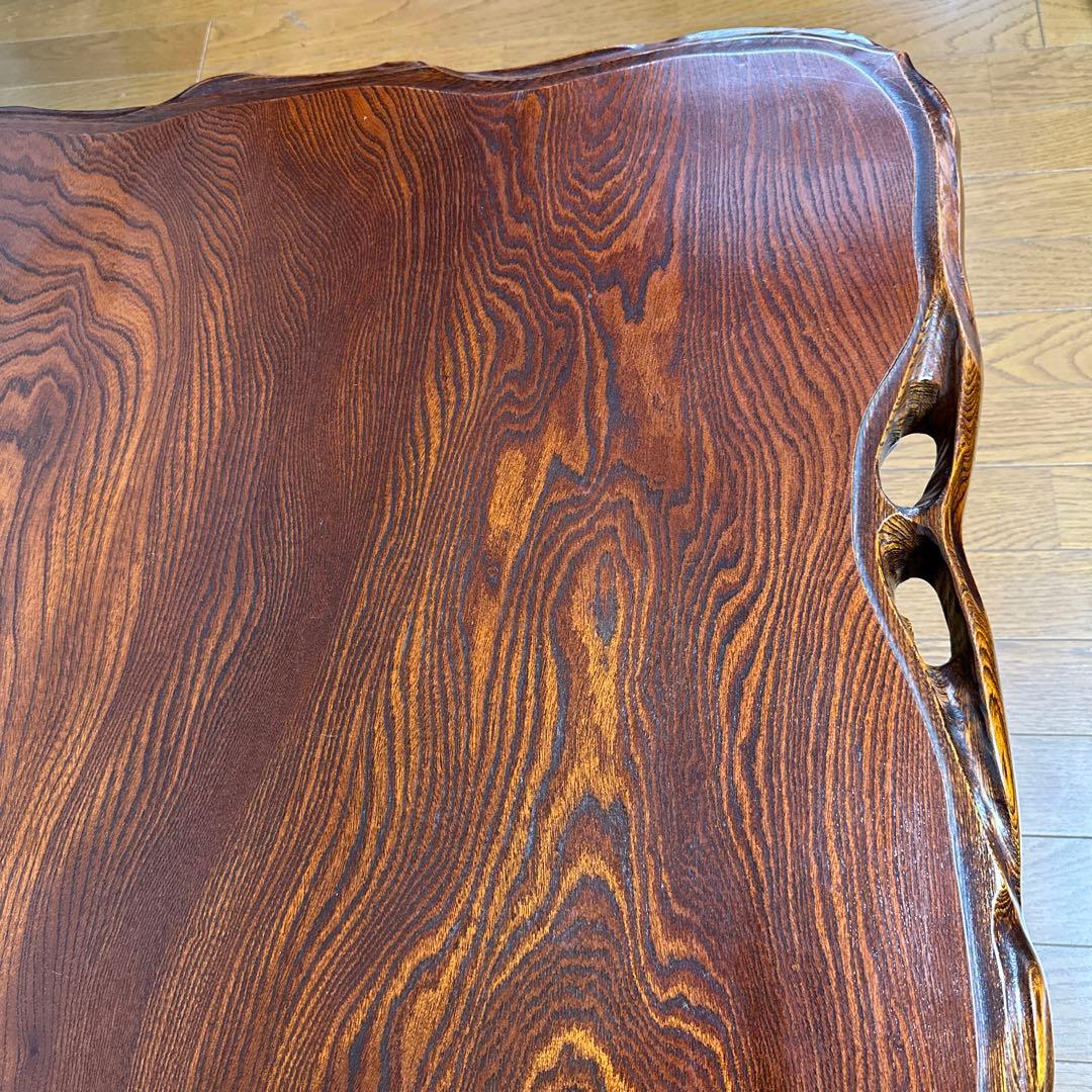 天然木　一枚板座卓