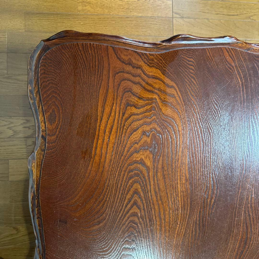 天然木　一枚板座卓