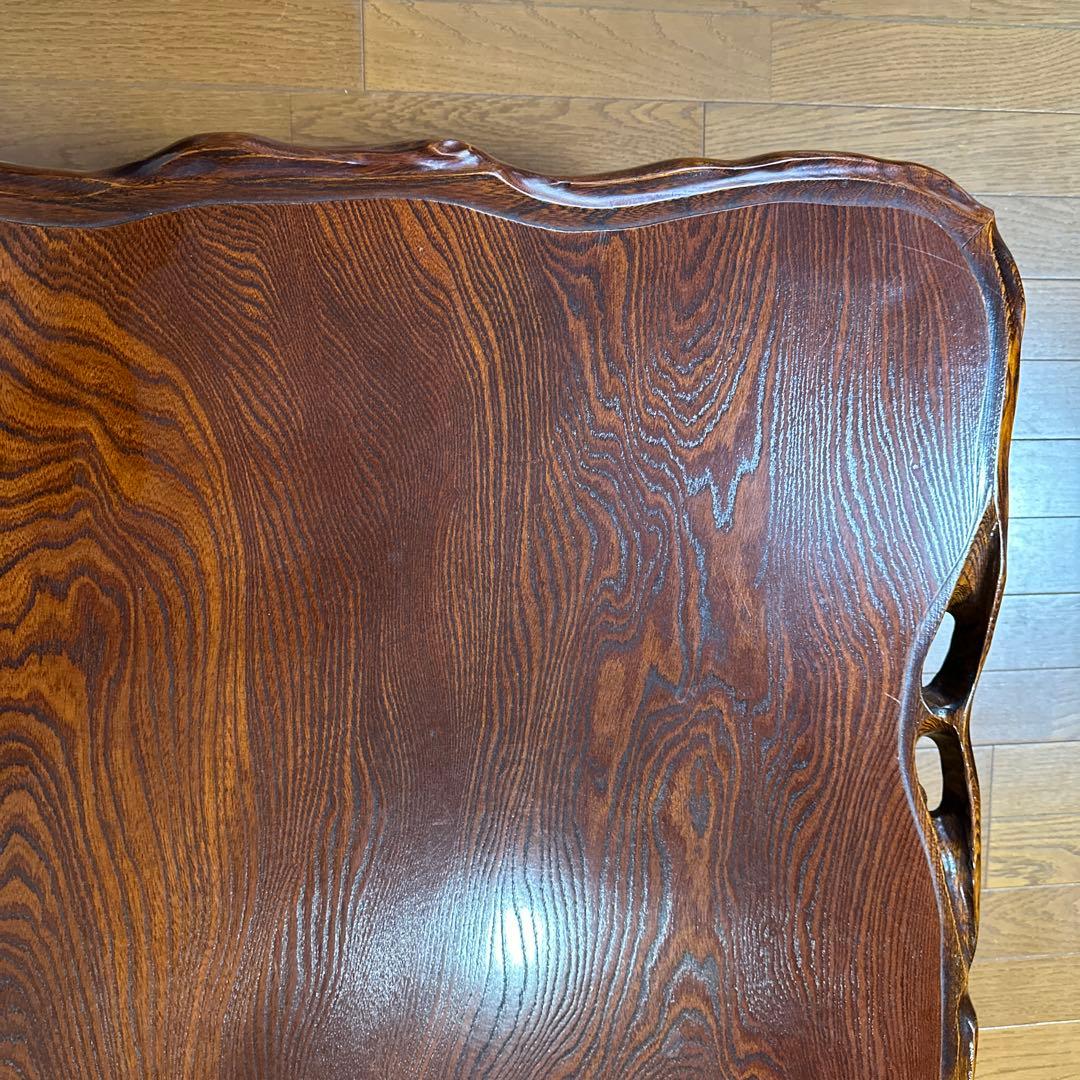 天然木　一枚板座卓