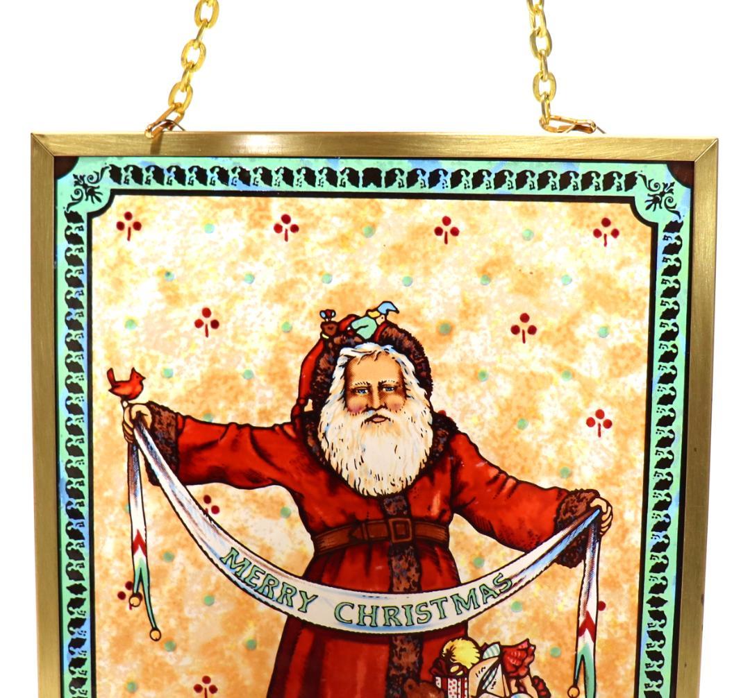 ファーザー・クリスマス ヴィンテージ ステンドグラス サンタクロース おもちゃ