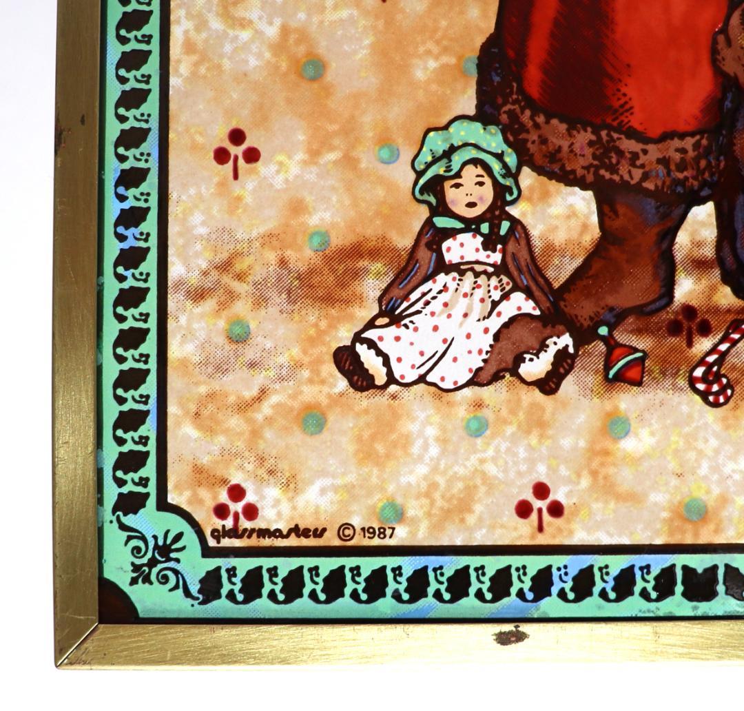 ファーザー・クリスマス ヴィンテージ ステンドグラス サンタクロース おもちゃ