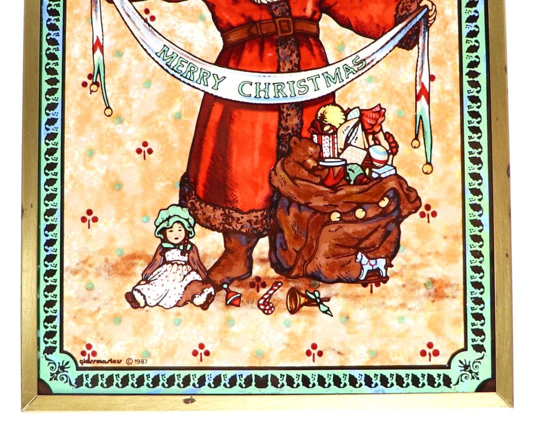 ファーザー・クリスマス ヴィンテージ ステンドグラス サンタクロース おもちゃ