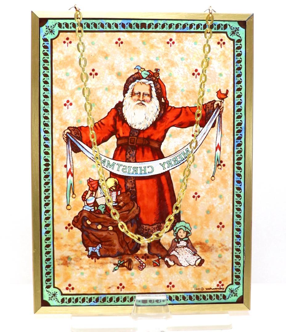 ファーザー・クリスマス ヴィンテージ ステンドグラス サンタクロース おもちゃ
