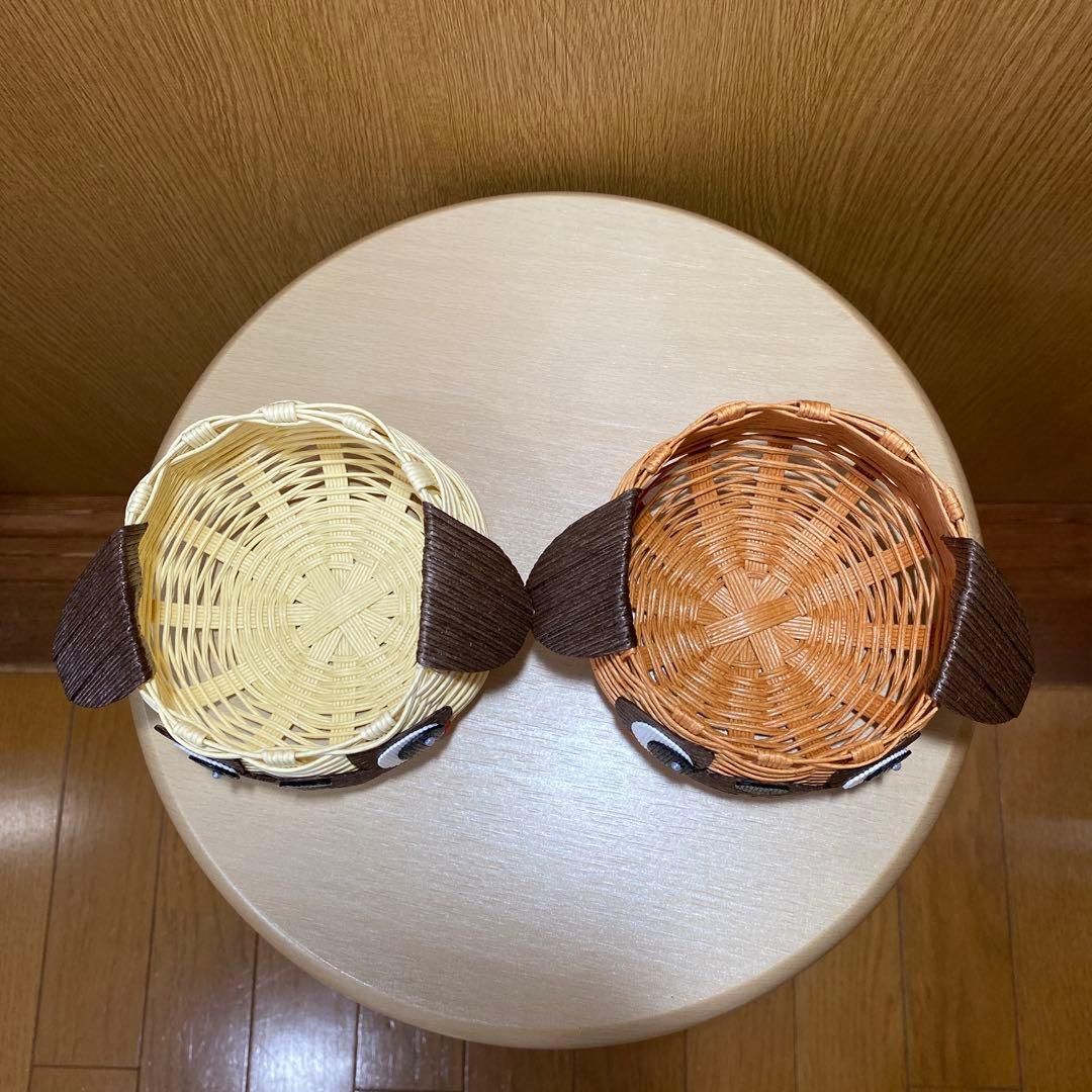 クラフトバンド かご イヌ(パグ)の小物入れ - メルカリ