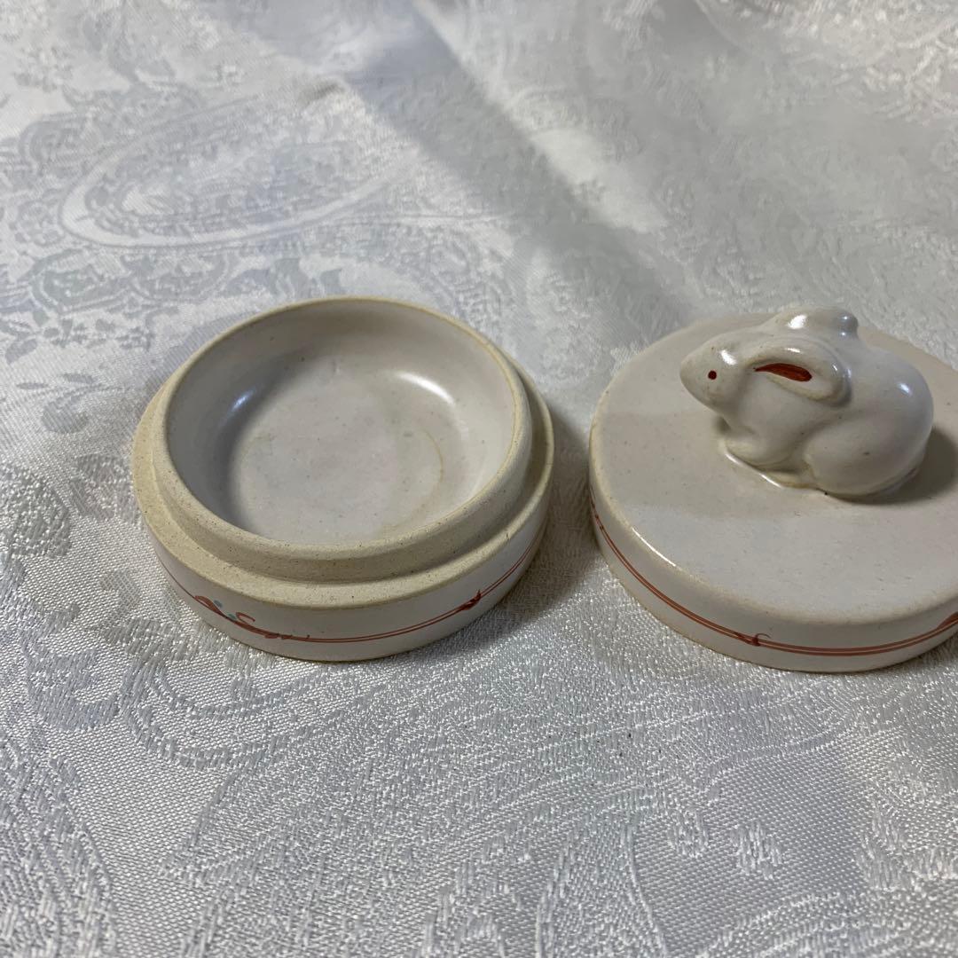 茶道具　卯香合　紀州焼葵窯寒川栖豊造