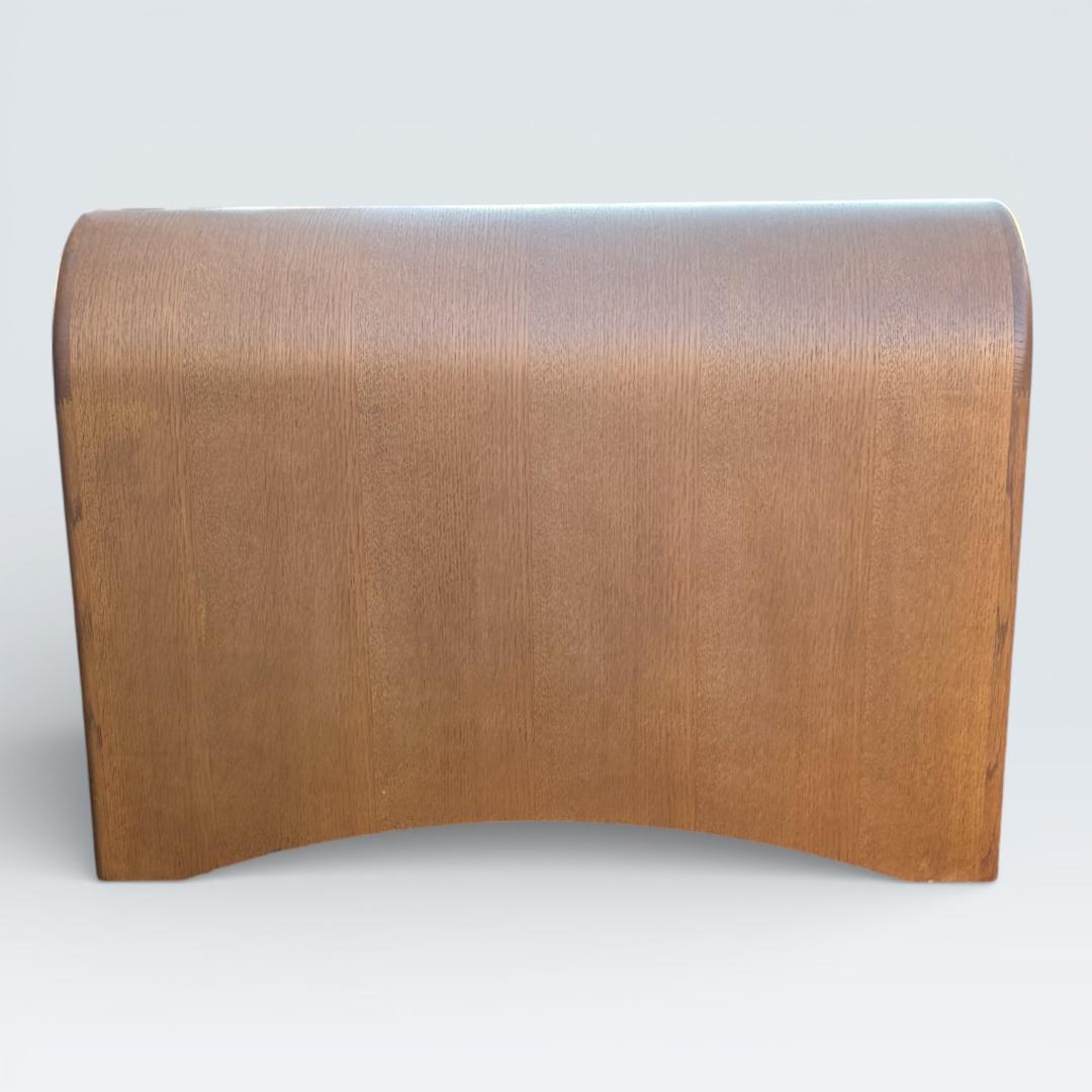 カリモク家具 リビングテーブル ガラス天板 135cm 曲木 センターテーブル