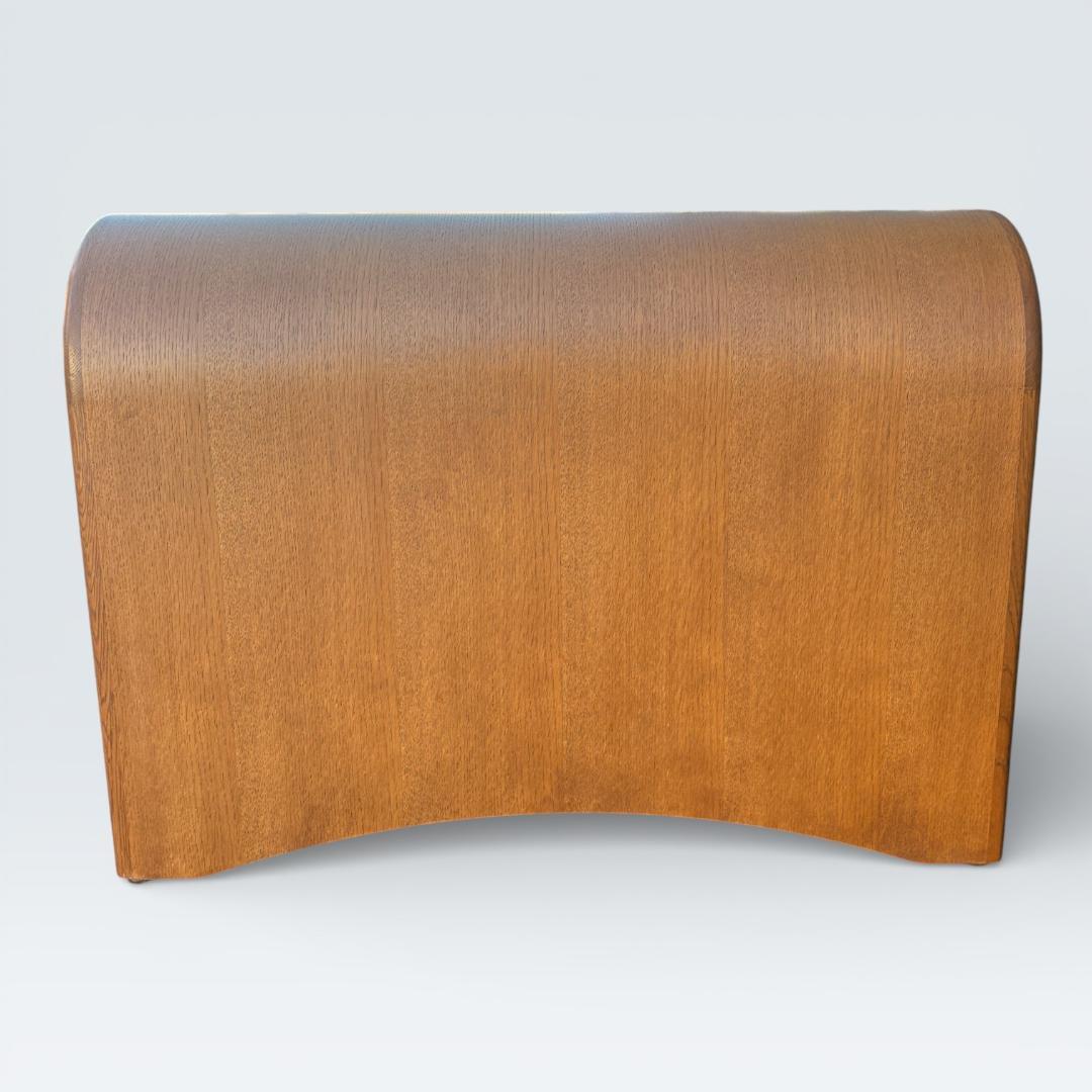 カリモク家具 リビングテーブル ガラス天板 135cm 曲木 センターテーブル