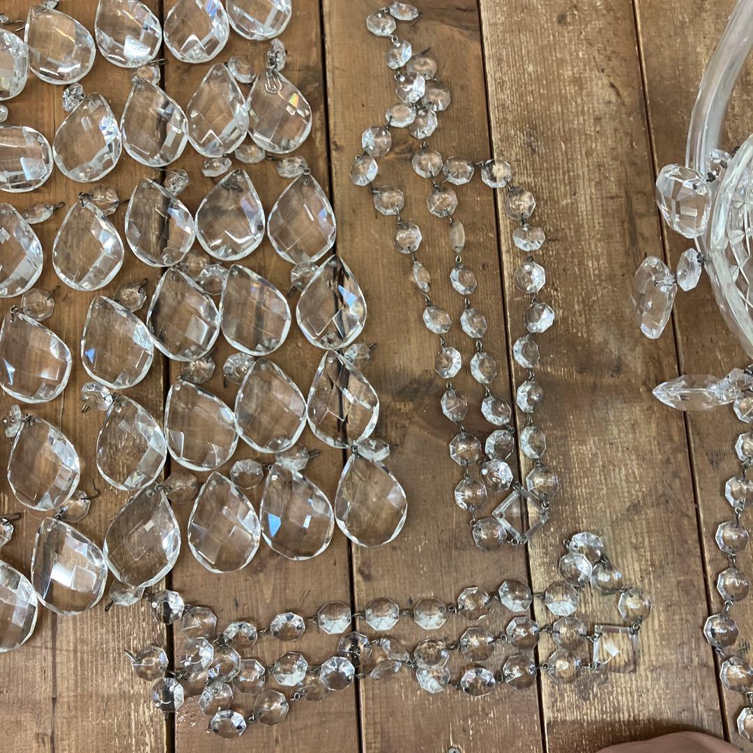 昭和レトロ HOYA ホヤクリスタル ガラス製 シャンデリア