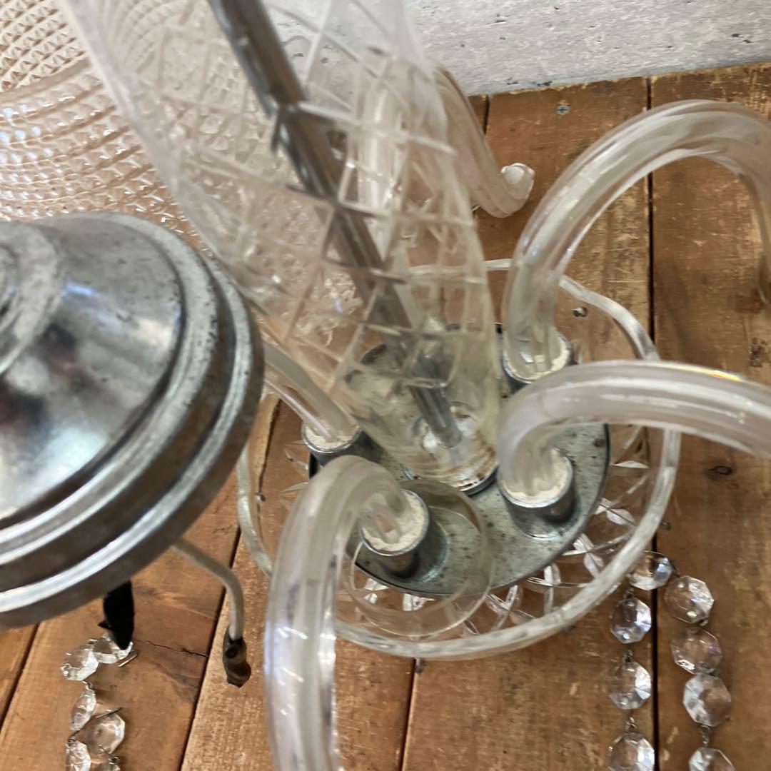 昭和レトロ HOYA ホヤクリスタル ガラス製 シャンデリア