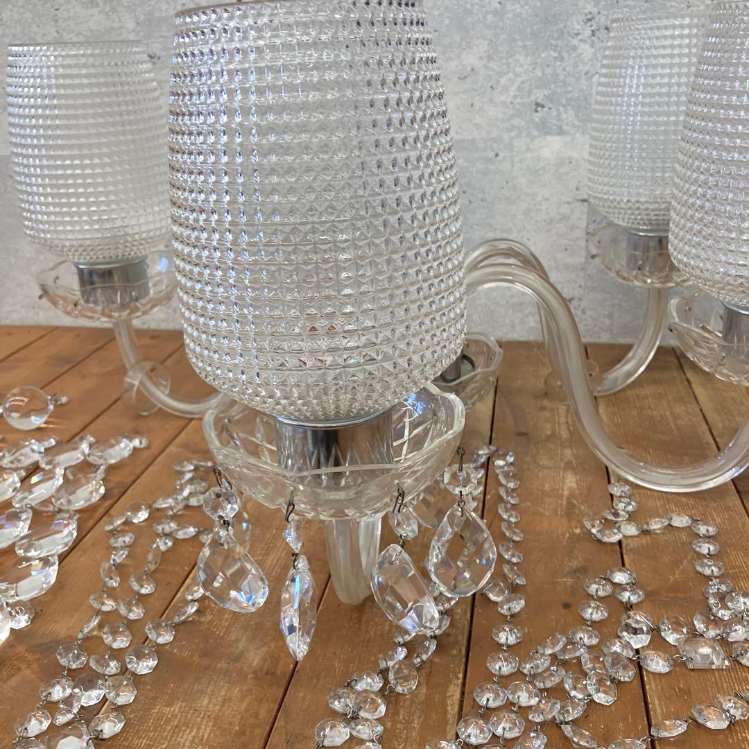 昭和レトロ HOYA ホヤクリスタル ガラス製 シャンデリア