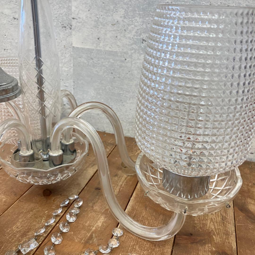 昭和レトロ HOYA ホヤクリスタル ガラス製 シャンデリア