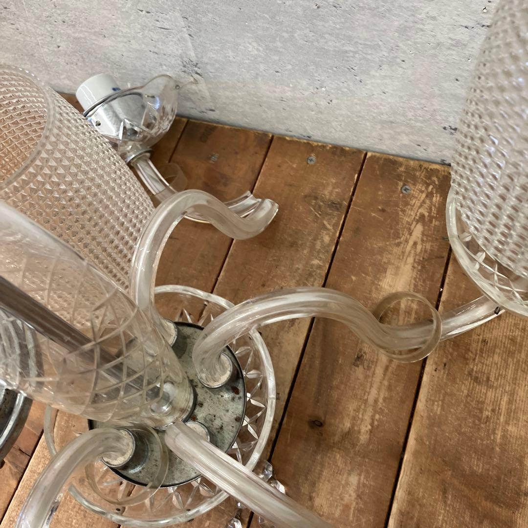 昭和レトロ HOYA ホヤクリスタル ガラス製 シャンデリア