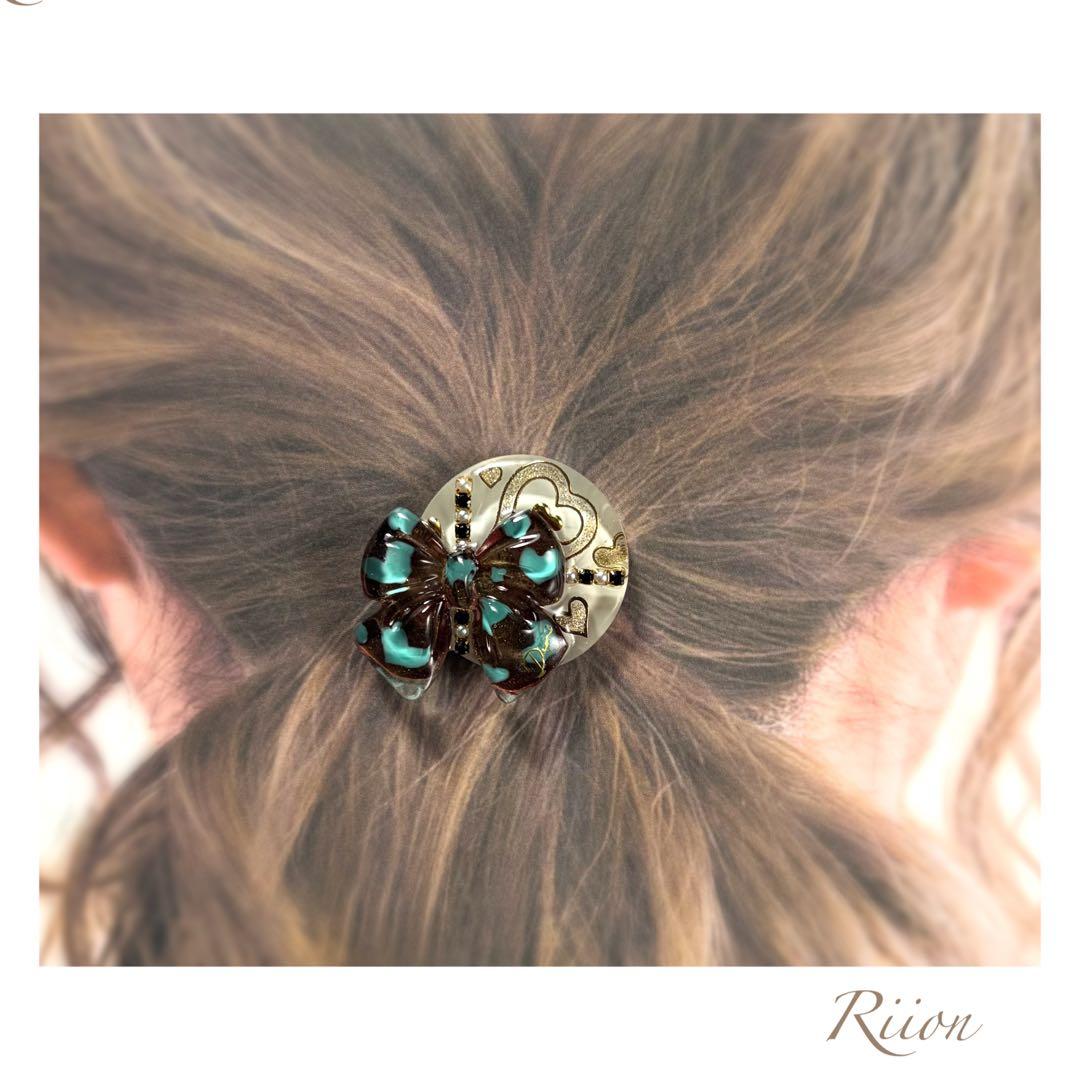 no.1116❅*⋆̩‪キュートなプレゼント小包❅*レジンヘアゴム・チョコ‬