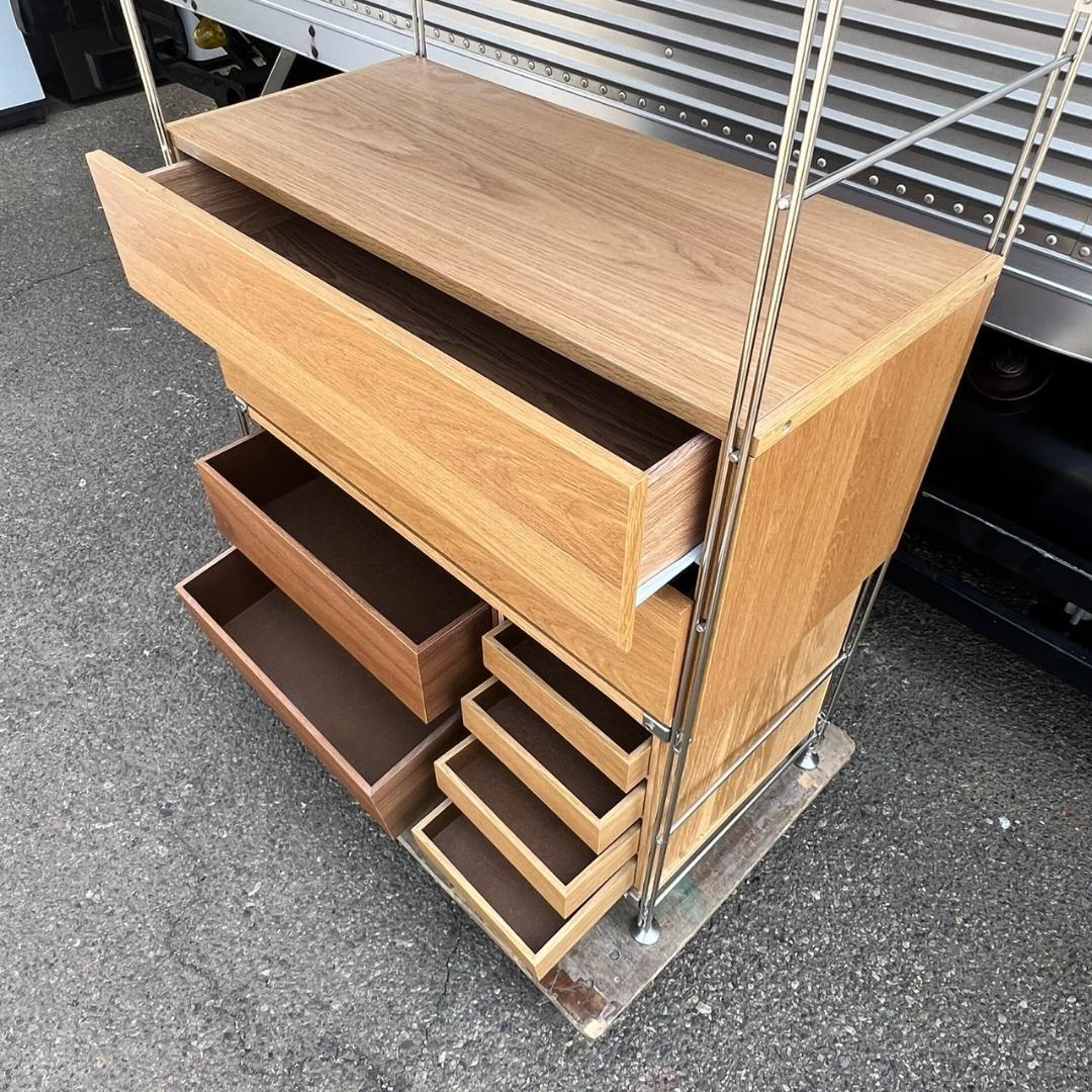 無印良品 スチールユニットシェルフ ③ 引出付 W85cm 収納棚 N0759