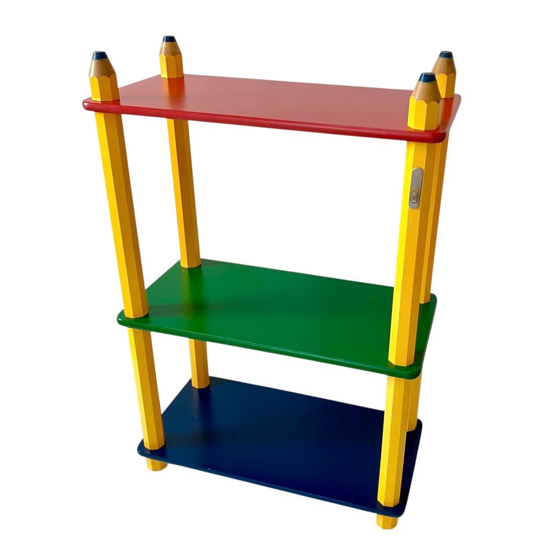 【貴重・昭和レトロ】ピエール・サラのペンシルシェルフ♡えんぴつ3段ラック♡棚