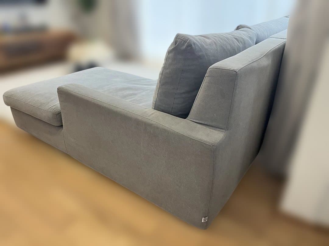 【直接渡し】LAULU カウチソファ 3人掛け ACTUS グレー　L字ソファ