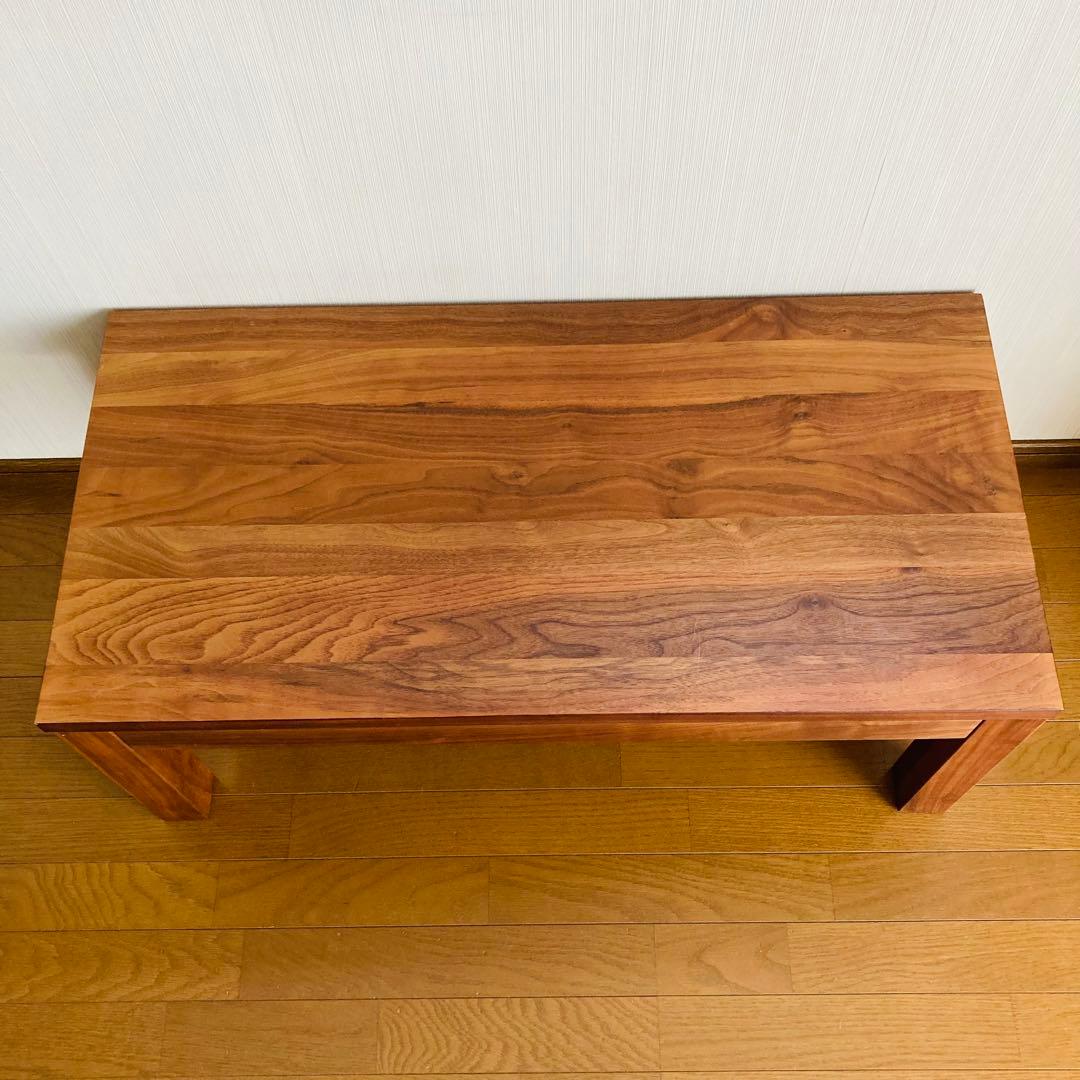 【美品】無印良品•引出し付きローテーブル•天然木（ウォールナット）