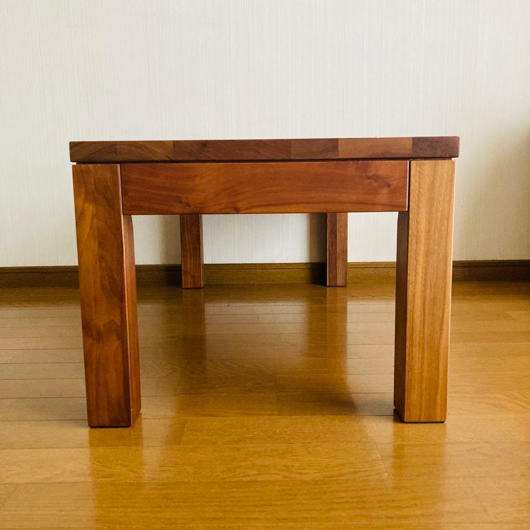【美品】無印良品•引出し付きローテーブル•天然木（ウォールナット）