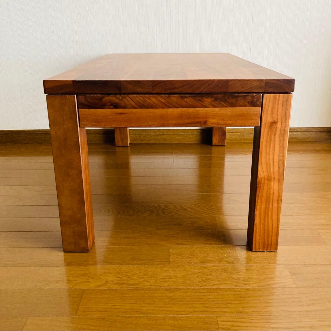 【美品】無印良品•引出し付きローテーブル•天然木（ウォールナット）