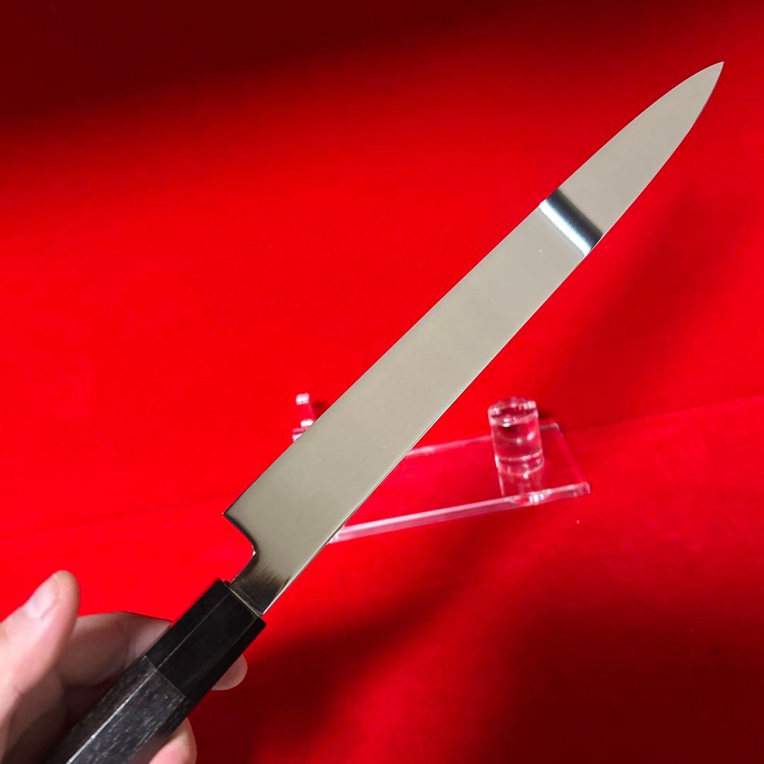 包丁　柳刃　尺　鏡面仕上げ　箱付　未使用品