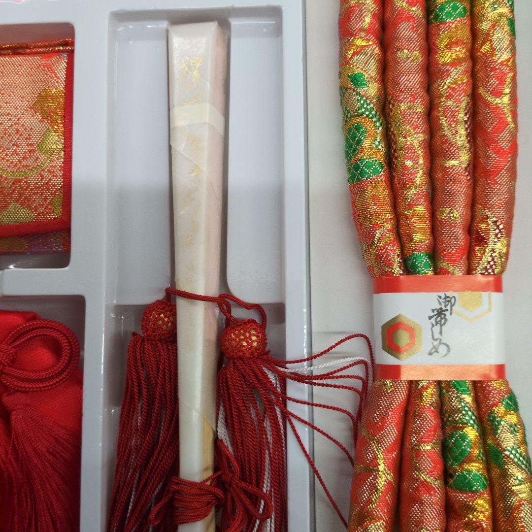 七五三 はこせこセット 21センチ未使用訳ありタグ付きオレンジ