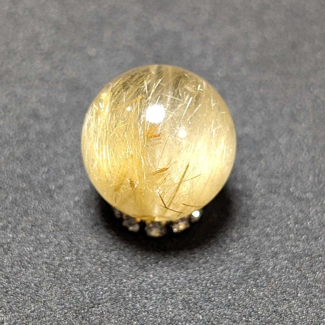 【濃密・濃厚】ゴールドルチルクォーツ 粒売り 12ミリ 水晶 お守り効果 天然石