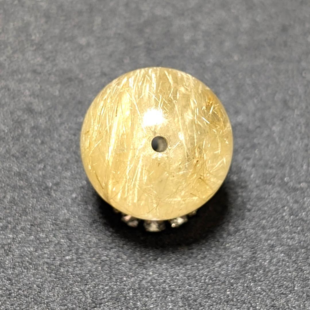 【濃密・濃厚】ゴールドルチルクォーツ 粒売り 12ミリ 水晶 お守り効果 天然石