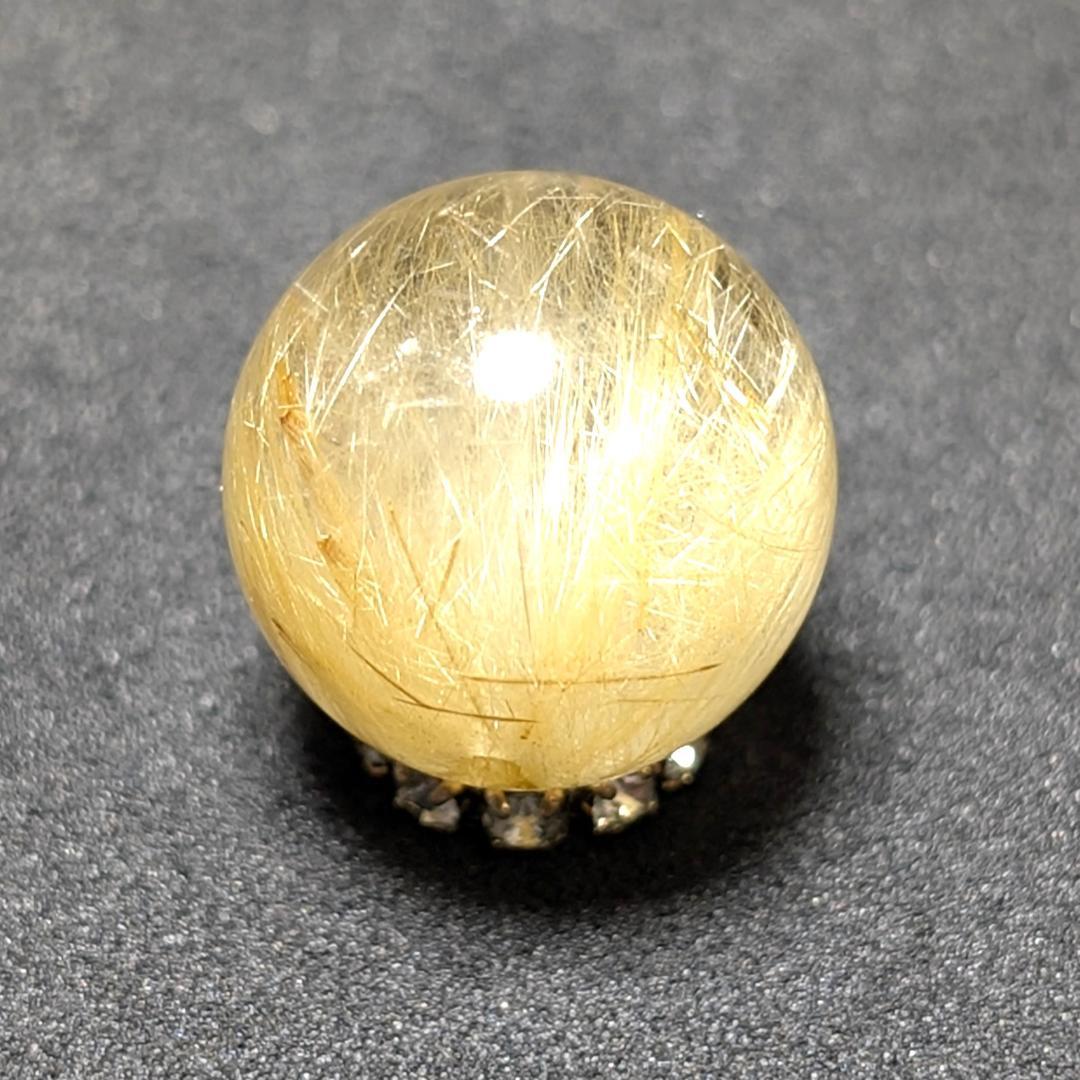 【濃密・濃厚】ゴールドルチルクォーツ 粒売り 12ミリ 水晶 お守り効果 天然石