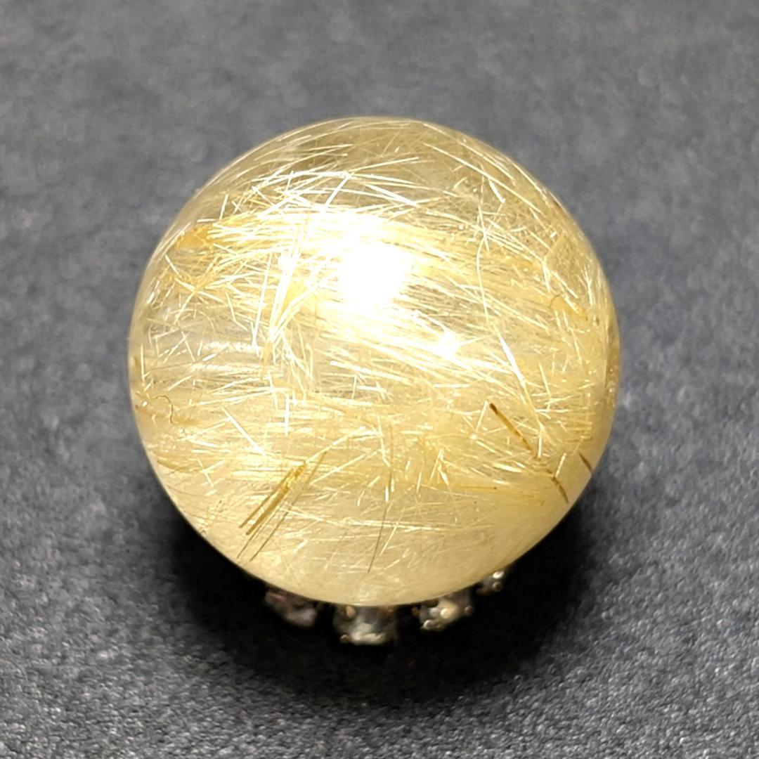 【濃密・濃厚】ゴールドルチルクォーツ 粒売り 12ミリ 水晶 お守り効果 天然石