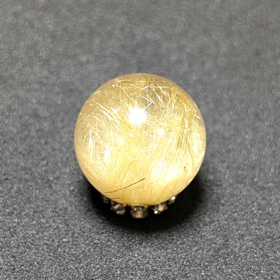 【濃密・濃厚】ゴールドルチルクォーツ 粒売り 12ミリ 水晶 お守り効果 天然石