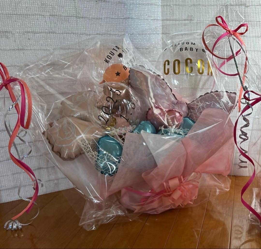 ケーキオムツ、バルーンのセット