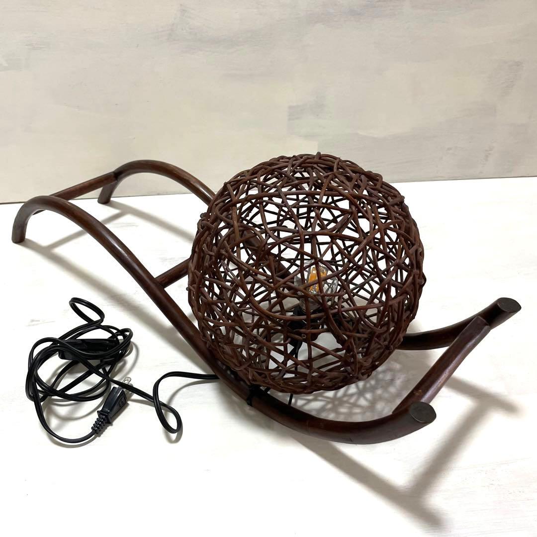 美品　ウッド　ツタ　球体　お洒落　照明