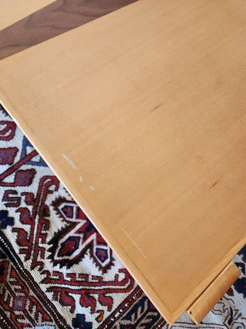 ナチュラルウッド ストライプデザイン テーブル