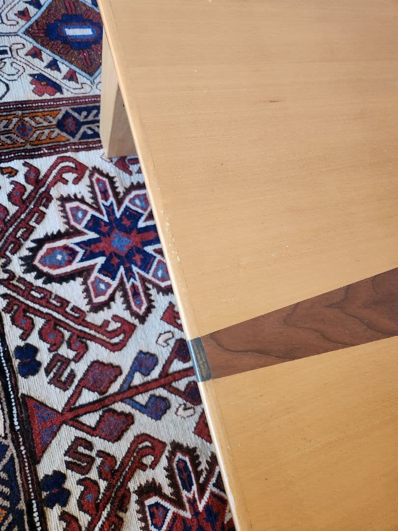 ナチュラルウッド ストライプデザイン テーブル