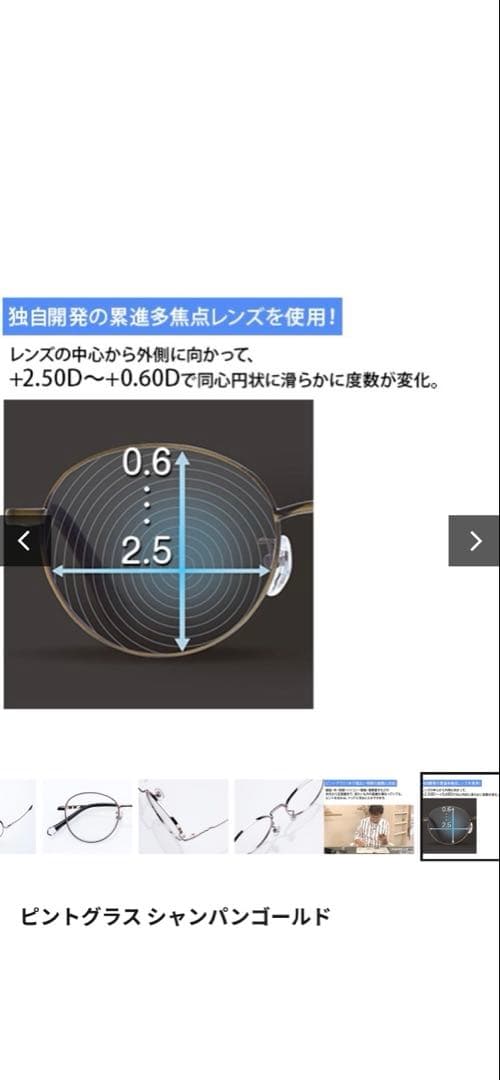 老眼鏡ピントグラス