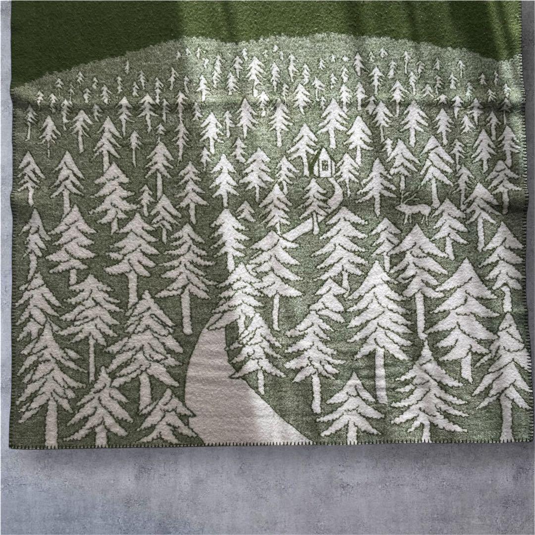 クリッパン　ハウスインザフォレスト　ミナペルホネン　ブランケット　グリーン