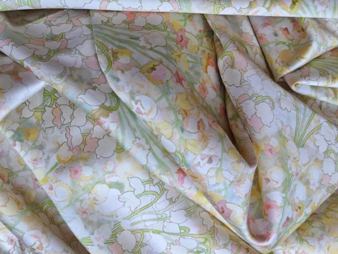 サイズオーダー可 すずらん エジプト超長綿 600TC ベッドシーツ ４点セット