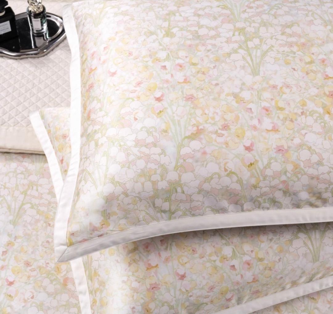 サイズオーダー可 すずらん エジプト超長綿 600TC ベッドシーツ ４点セット