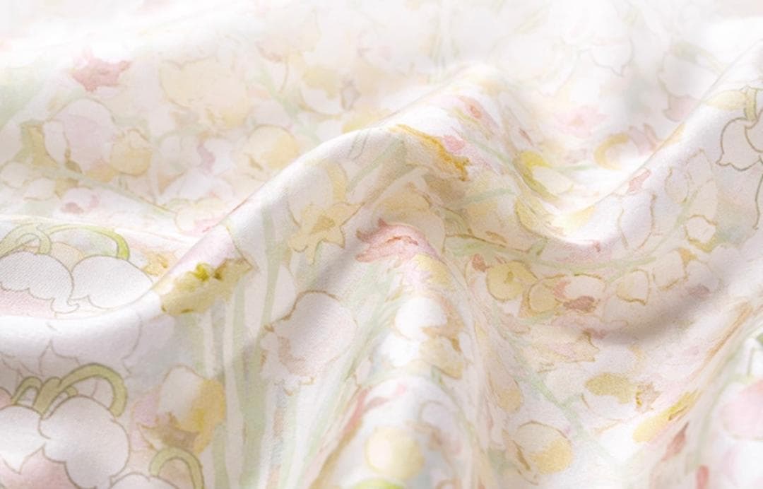 サイズオーダー可 すずらん エジプト超長綿 600TC ベッドシーツ ４点セット