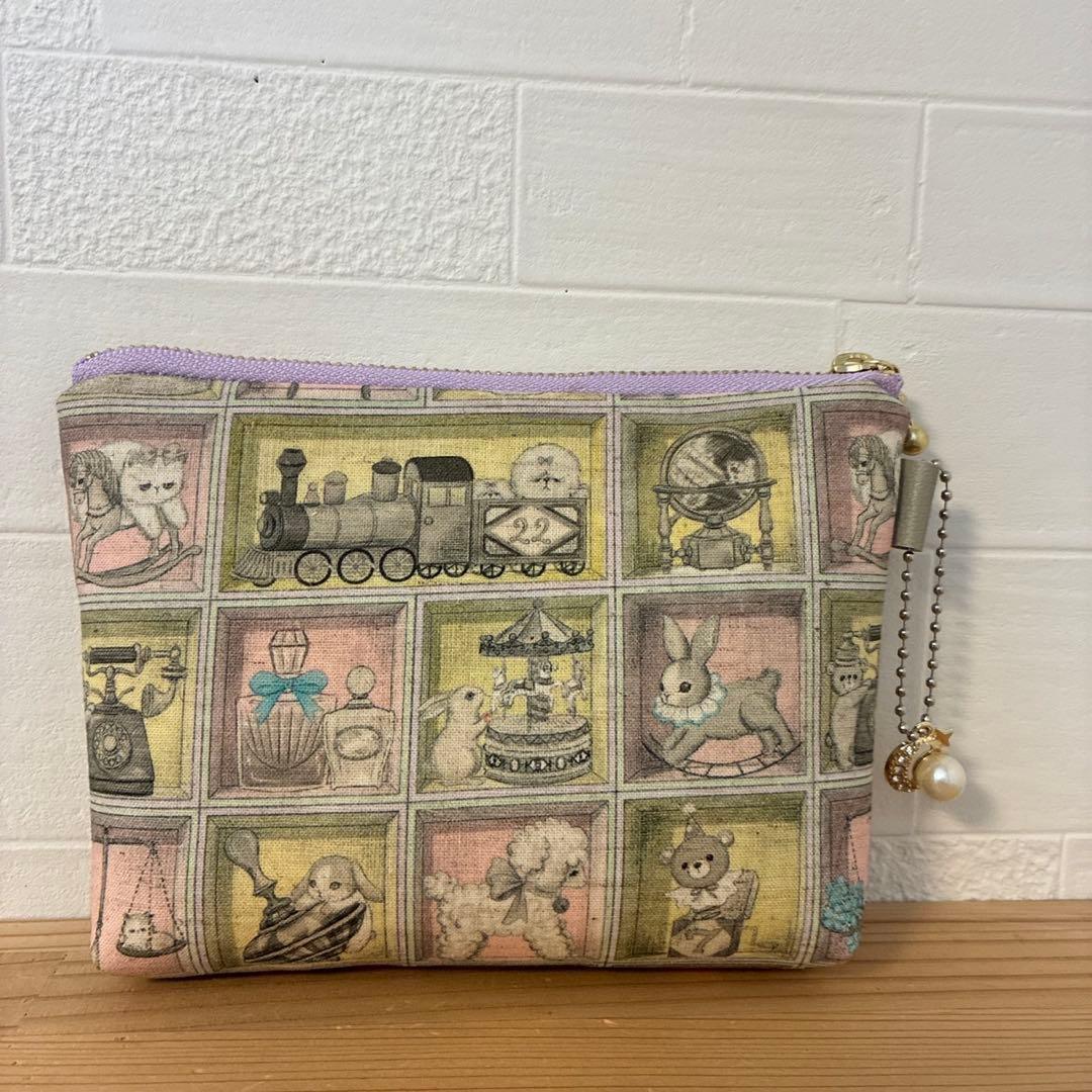 感謝価格　SALE 新作生地　ユキエモン　16cmファスナーポーチハンドメイド