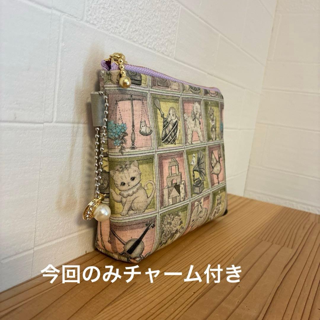 感謝価格　SALE 新作生地　ユキエモン　16cmファスナーポーチハンドメイド