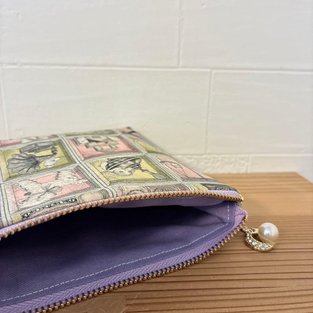 感謝価格　SALE 新作生地　ユキエモン　16cmファスナーポーチハンドメイド