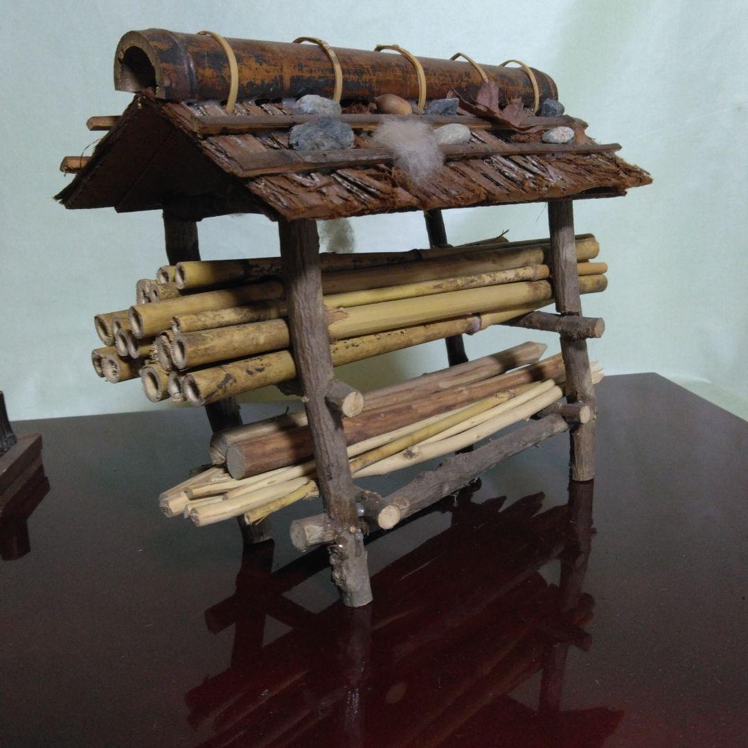 伝統的日本のミニチュア建物セット はさば　井戸