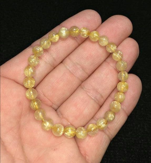 【お買い得】エンジェルヘアルチルクォーツ《２本セット》ブレスレット　良質　美品