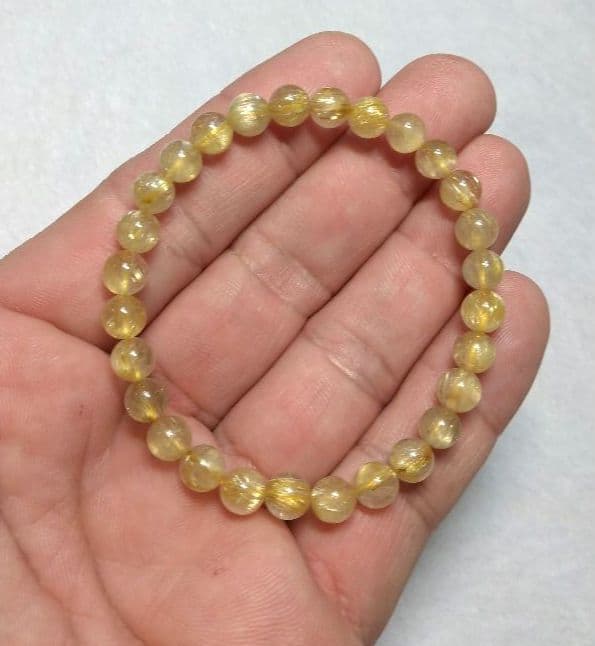 【お買い得】エンジェルヘアルチルクォーツ《２本セット》ブレスレット　良質　美品