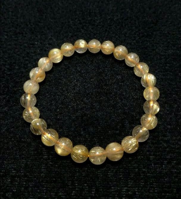 【お買い得】エンジェルヘアルチルクォーツ《２本セット》ブレスレット　良質　美品