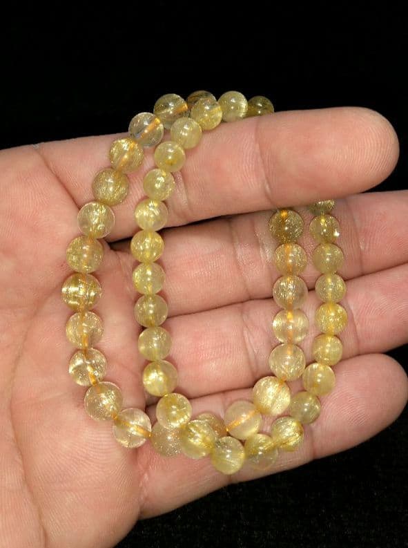 【お買い得】エンジェルヘアルチルクォーツ《２本セット》ブレスレット　良質　美品