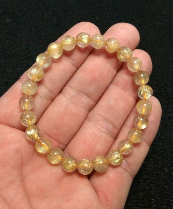 【お買い得】エンジェルヘアルチルクォーツ《２本セット》ブレスレット　良質　美品