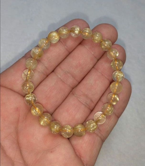 【お買い得】エンジェルヘアルチルクォーツ《２本セット》ブレスレット　良質　美品