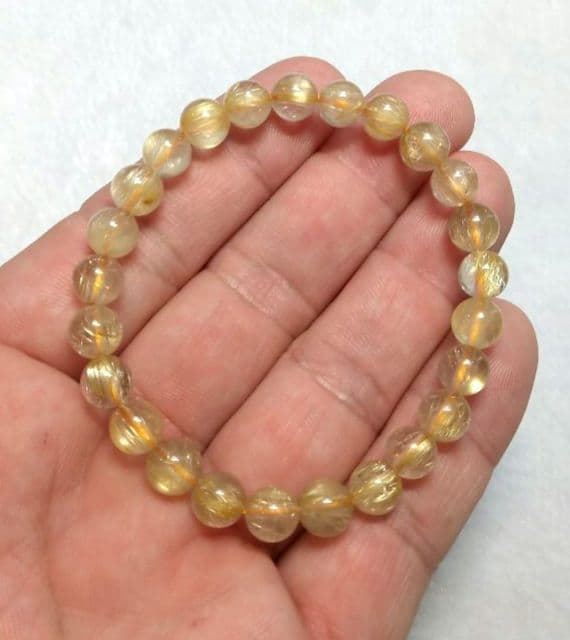 【お買い得】エンジェルヘアルチルクォーツ《２本セット》ブレスレット　良質　美品